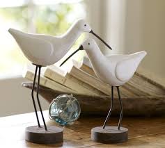 Ceramic Sandpiper Bird Decor Beach Cottage Decor Modern Outdoor Furniture