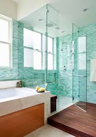 House Of Turquoise Turquoise Spa Inspired Bathroom House Of Turquoise Walk In Dusche Duschraume