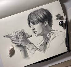 13 2k Likes 191 Comments Moonchild Sam Sam Artworks On Instagram I Stan The Best People In The World Go Stream Bts Drawings Kpop Drawings Sketches