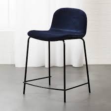 Lovely looking stool, good quality, very pleased with it. Primitivo Blue Velvet Counter Stool Cb2 Uae