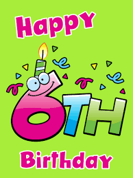6th Birthday Wishes For 6 Year Old Boy Fun Celebration Candle Happy 6th Birthday Card Birthday Greeting Cards By Davia Happy 6th Birthday 20th Birthday Wishes Birthday Cards