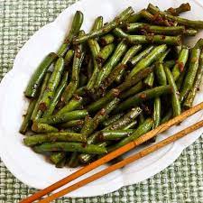 Spicy Sichuan Style Green Beans Recipe Low Carb Gluten Free Vegan Bean Recipes Recipes Green Bean Recipes