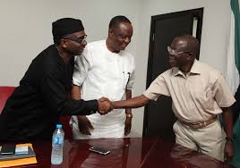 A statement signed by dr tinyan okunbo, on behalf of the okunbo family. Photo News Nigerian Business Executives Capt Hosa Okunbor Segun Awolowo Present Agro Business Plan To Gov Oshiomhole Alltimepost Com
