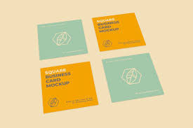 Square, rounded rectangle, cutout, letterpressed, painted edge, standard, premium etc. 23 Best Square Business Card Mockup Designs 2020 Colorlib