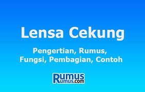Cermin cekung adalah jenis cermin memiliki bentuk cekung. Lensa Cekung Pengertian Rumus Fungsi Pembagian Contoh