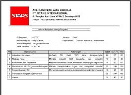 Contoh laporan keuangan lengkap 15 jenis perusahaan. Rancang Bangun Aplikasi Penilaian Kinerja Karyawan Pada Pt Stars Internasional Surabaya Pdf Download Gratis