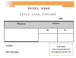 Cash management script, using php and mysql, that can be used for managing money online. Front Desk Petty Cash Voucher