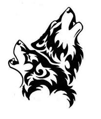 Wolf Howling Tattoo Outline Howling Tribal Drawings Wolf Tattoos Tribal Wolf