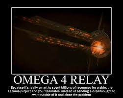 That you need to go through the omega 4 relay. Mass Effect Wiki Home Facebook