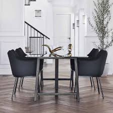 With Its Italian Inspired Timber Base And Toughened Glass Top The Kirkton Dining Table Is An Elegant Addition To The Dining Chairs Modern Dining Room Interior