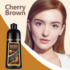 Amazon.com : Instant Cherry Brown Hair Dye Shampoo for Gray Hair 3 in 1,  Natural Hair Color Shampoo for Women Men Brown Colors in 10-15 mins, 100%  Coverage Herbal Ingredients Hair Dye