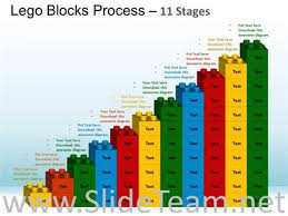 Illustration Of Lego Bar Chart Powerpoint Diagram