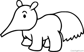 The free coloring sheets can be used by educators or simply by children who love anteaters. Easy Baby Anteater Coloring Page Coloringall