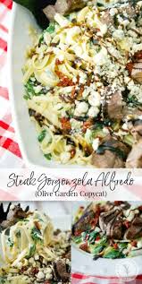 Ribeye steaks are mostly composed of the longissimus dorsi muscle but also contain the complexus and spinalis muscles. Steak Gorgonzola Alfredo Carrie S Experimental Kitchen