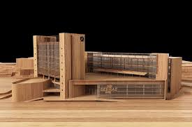 Wood Architectural Model By Ricardo Canton Architecture 3d Architecture Model Making Maquette Architecture Hospital Architecture