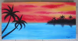 90 lukisan dan gambar pemandangan alam yang indah dan lukisan pemandangan alam dengan crayon tahukah anda apa itu crayon. Crayon Gambar Pemandangan Pantai Sunset Yang Mudah Digambar