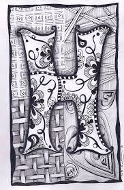 Letter H Zebra Letters Name Bunting Zentangle By Forevertangles 3 50 Zentangle Drawings Tangle Art Doodle Art Designs