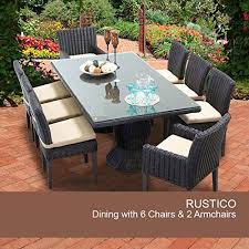 Rustico Rectangular Outdoor Patio Dining Table With 8 Chairs Want Additional Info Cl Patio Dining Set Outdoor Furniture Sets Outdoor Wicker Patio Furniture