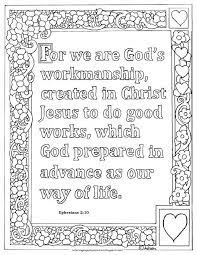 For we are god's workmanship, created in christ jesus to do good works, which god prepared in advance as our way of life. ephesians 2:10. Pin On Coloring Pages For Kid