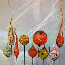 Toller aschenbecher 'smoke' auf einem stab zum stecken für den garten oder blumentopf gesamthöhe: Gartenkugeln Und Dekokugeln Garten Aus Glas Bestellen
