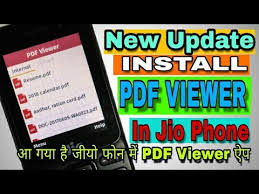 Jio Phone New Update Install Pdf Viewer App In Jio Phone Youtube