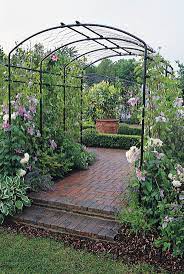 Agriframes Steel Pergolas 4 To 10 Widths Available 4 Styles Garden Artisans Llc Garden Arches Garden Archway Garden Arbor