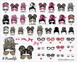 Download Bundle Messy Bun Svg Messy Bun With Glasses Svg Momlife Svg