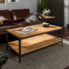 The antique rustic coffee table available on the site are made of different materials such as wood these antique rustic coffee table are offered in various shapes and sizes ranging from trendy to classic rustic wooden coffee tables rustic wood and iron coffee table rustic black coffee table. 46 Inch Walker Edison Furniture Company Rustic Wood Coffee Table Barnwood End Tables Home Kitchen Guardebem Com