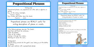Check spelling or type a new query. Prepositional Phrase Challenge Activity To Support Teaching On The Bfg