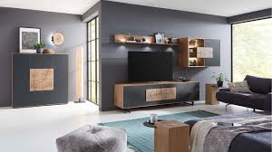 Cable guides are planned for the easy organisation of your entertainment electronics. Mobel Schug Gmbh Wohnbereiche