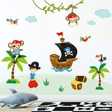 Wandtattoo Kinder Bild Piraten Affen Schiff Bilder Kinderzimmer Jungen Wandbilder Wandaufkleber In 2020 Kinderzimmer Aufkleber Wandtattoo Kinder Kinder Motive