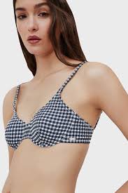 Женский синий лиф от купальника в клетку BARBARA TOP Pepe Jeans PLB10318 —  MD-Fashion