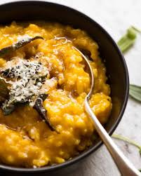 Creamy Baked Pumpkin Risotto Recipe Pumpkin Risotto Pumpkin Recipes Dinner Recipetin Eats