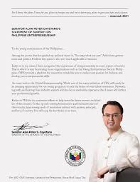 On each election, the voters vote for up to twelve candidates, with the twelve candidates the highest number of. Senator Alan Peter Cayetano Sends His Greetings For Gew 2016