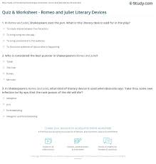 Identify the speaker of each quote taken from the tragedy of romeo and juliet. Quiz Worksheet Romeo And Juliet Literary Devices Study Com