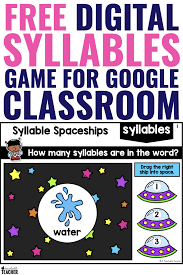 Free Digital Syllables Games For Google Classroom