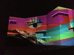 Light Projections By Austrian Artist Collective Omai Using Their Tagtool App Take Over The North Carolina Museum Of Art S East Art Museum Lighting Logo Light