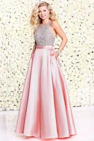 Pink Posh Party Dress With Halter Bodice 40342 Evening Dress Fashion Prom Dresses Ball Gown Beautiful Cocktail Dresses