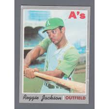 (check out our other posts about baseball card values here.) 1977 topps reggie jackson (#10) when this 1977 topps reggie jackson card was issued, reggie was already something of a legend from his years with the oakland a's. 1970 Topps 140 Reggie Jackson Oakland A S Baseball Card Ex Ap Wrk Scrs