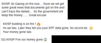 Fire at employees provident fund, jalan gasing, petaling jaya, malaysia on 13 february 2018 Epf S Petaling Jaya Branch Catches Fire But Data Is Still Safe