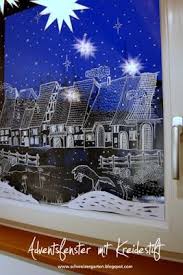 Kreidestift Flussig Kreidemarker Edding Motiv Fensterdeko Fenster Bemalen Weihnachtsdorf Strichzeichnung Adventfenster Adventsfenster Weihnacht Fenster