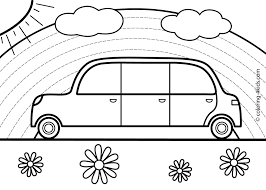 Here's a dump truck coloring page boys are sure to love! Rainbow Car Transportation Coloring Pages For Kids Printable Kids Printable Coloring Pages Transportation Coloring Pages Coloring Pages For Kids