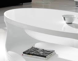 Table base relevable blanche tables basses en ligne la. Table De Salon Ovale Blanc Laque Design Pori