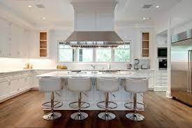 Check spelling or type a new query. Island With White Leather Barrel Back Counter Stools Transitional Kitc Stools For Kitchen Island Kitchen Island Stools With Backs Bar Stools Kitchen Island