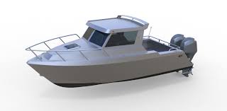 Boat plans aluminium aluminum fishing building. Ht21 21 Foot 6 4m Hardtop Cuddy Cabin Aluminum Boat Kit Metal Boat Kits