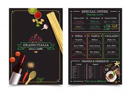 Download Italian Restaurant Menu With Special Offer For Business Lunch Design Elements For Free Menu Restaurant Italian Restaurant Business Lunch