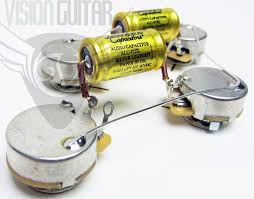 The standard pots in this kit have 3/8 long threaded portion of the shaft, and the long shaft pots have a 3/4 long threaded shaft for les paul and similar solidbody guitars that have thicker tops. Premium Pre Wired Gibson Les Paul Wiring Harness Kit Vision Guitar