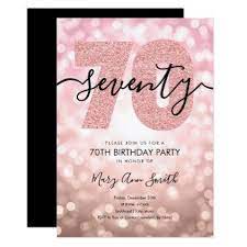 The zazzle marketplace has photo 70th birthday invitation designs from amazing designers starting as low as $2.21. Elegant Rose Gold 70th Birthday Party Invitation Zazzle Com 70th Birthday Parties 70th Birthday Invitations Birthday Party Invitations