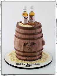Jim Beam Barrel Birthday Cake Barrel Cake White Birthday Cakes 40th Birthday Cakes