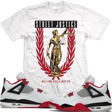 Jordan Retro 4 Fire Red 2020 Sneaker T Shirt